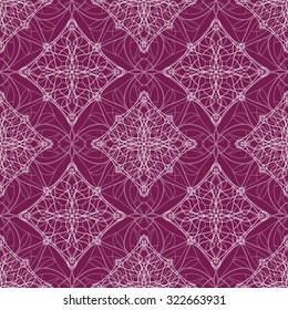 Vintage ornamental pattern with light decorative elements. Vector seamless texture