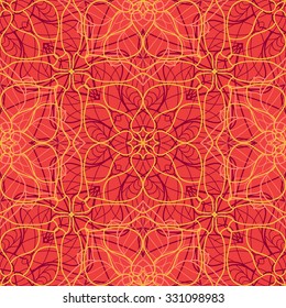 Vintage ornamental pattern with light decorative elements. Vector seamless texture