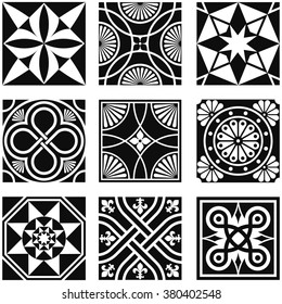 Vintage Ornamental Patterns in Black and White.