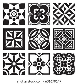 Vintage Ornamental Patterns in Black and White