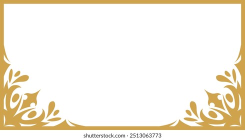 Vintage ornamental rectangular frame with decoration underneath vector illustration	