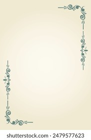Vintage ornamental retro classic decorative frames design editable background vector image