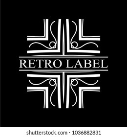 Vintage ornamental retro label. Template for design. Vector illustration