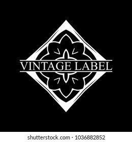 Vintage ornamental retro label. Template for design. Vector illustration