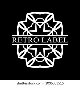 Vintage ornamental retro  label. Template for design. Vector illustration