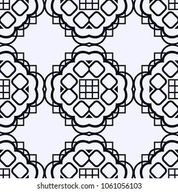 Vintage ornamental seamless pattern. Art deco ornament. Template for design