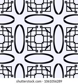 Vintage ornamental seamless pattern. Art deco ornament. Template for design