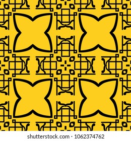 Vintage ornamental seamless pattern. Art deco ornament. Template for design