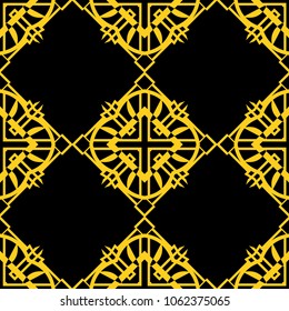 Vintage ornamental seamless pattern. Art deco ornament. Template for design