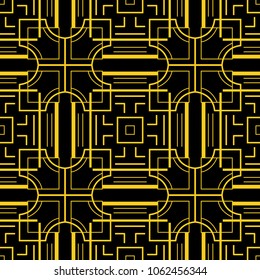 Vintage ornamental seamless pattern. Art deco ornament. Template for design