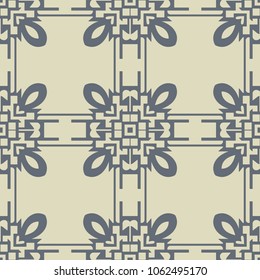 Vintage ornamental seamless pattern. Art deco ornament. Template for design