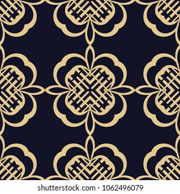 Vintage ornamental seamless pattern. Art deco ornament. Template for design