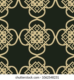Vintage ornamental seamless pattern. Art deco ornament. Template for design