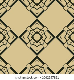Vintage ornamental seamless pattern. Art deco ornament. Template for design