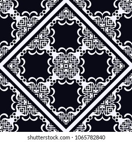 Vintage ornamental seamless pattern. Art deco ornament. Template for design