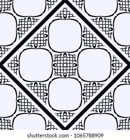 Vintage ornamental seamless pattern. Art deco ornament. Template for design