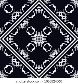 Vintage ornamental seamless pattern. Art deco ornament. Template for design