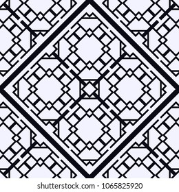 Vintage ornamental seamless pattern. Art deco ornament. Template for design
