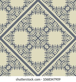 Vintage ornamental seamless pattern. Art deco ornament. Template for design