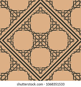 Vintage ornamental seamless pattern. Art deco ornament. Template for design