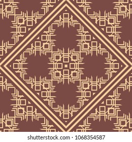 Vintage ornamental seamless pattern. Art deco ornament. Template for design