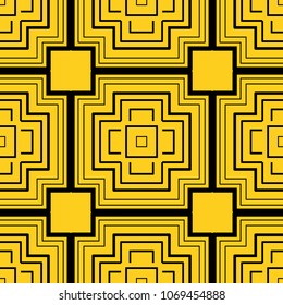 Vintage ornamental seamless pattern. Art deco ornament. Template for design