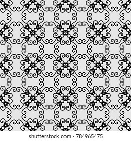 Vintage ornamental seamless pattern. Luxury elegant flourished ornament. Template for design. Vector illustration