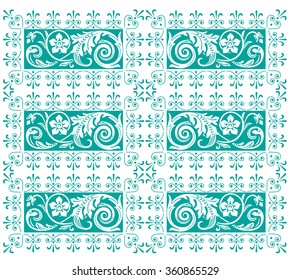 Vintage ornamental seamless pattern on a white background
