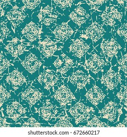 Vintage ornamental seamless textured pattern with grunge scratched effect . Element for design.
