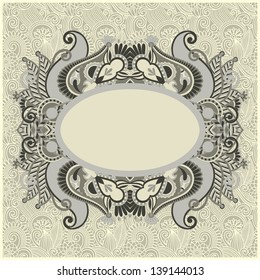 vintage ornamental template