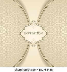 Vintage ornamental template with frame for your text 