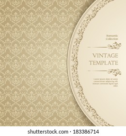 Vintage ornamental template with pattern