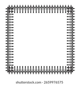 Marco de Vector ornamental Antiguas – Elegante borde de Vector negro, EPS 10