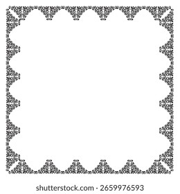 Marco de Vector ornamental Antiguas – Elegante borde de Vector negro, EPS 10