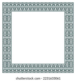 Vintage ornamental vector frame. Vector illustration template for design