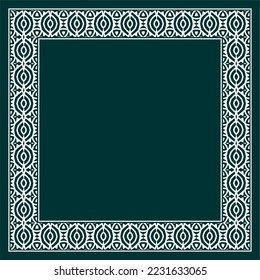 Vintage ornamental vector frame. Vector illustration template for design