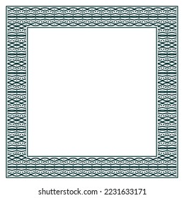 Vintage ornamental vector frame. Vector illustration template for design