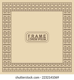 Marco vectorial ornamental vintage. Plantilla de ilustración de vector para diseño