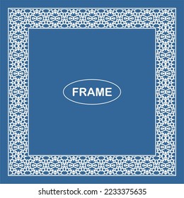 Vintage ornamental vector frame. Vector illustration template for design