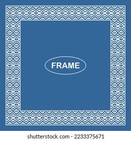 Vintage ornamental vector frame. Vector illustration template for design
