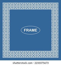 Vintage ornamental vector frame. Vector illustration template for design