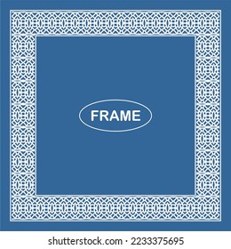 Vintage ornamental vector frame. Vector illustration template for design