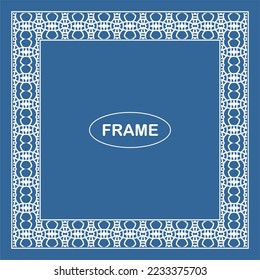 Vintage ornamental vector frame. Vector illustration template for design