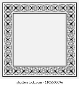 Vintage ornamental vector frame. Template for design