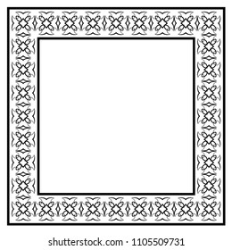 Vintage ornamental vector frame. Template for design