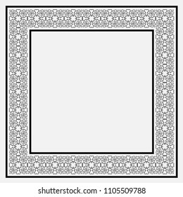 Vintage ornamental vector frame. Template for design