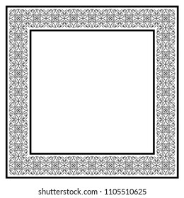 Vintage ornamental vector frame. Template for design