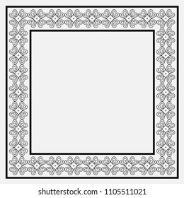 Vintage ornamental vector frame. Template for design