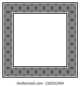 Vintage ornamental vector frame. Template for design