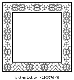 Vintage ornamental vector frame. Template for design